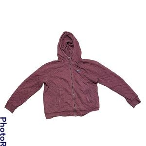 Patagonia Women’s Purple Diamond Quilted Hoodie Sweatshirt / Sweater Large